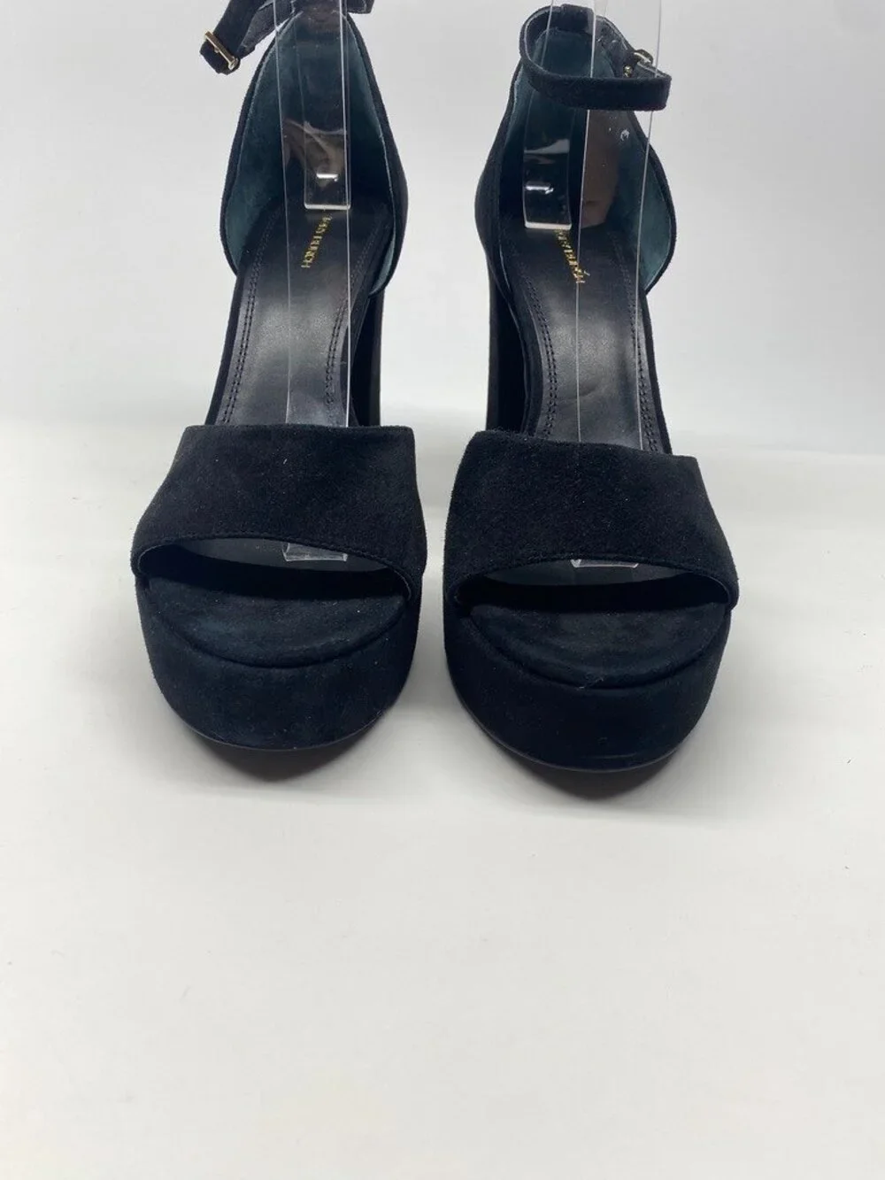 Tory Burch Women's Platform Black Suede Strap High Heel Sandals Sz 11M